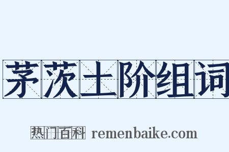 茅茨土阶组词是什么意思的图片